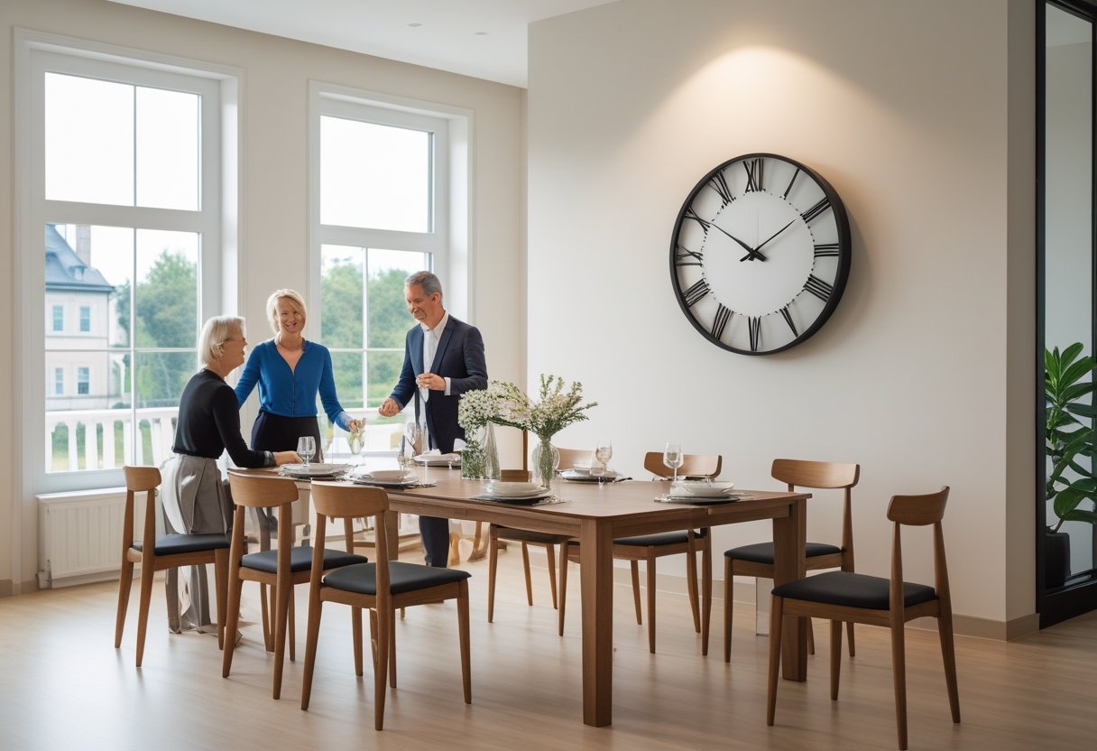 Sådan skaber du den perfekte spisestue med vægur og spisebord med stole tilbud